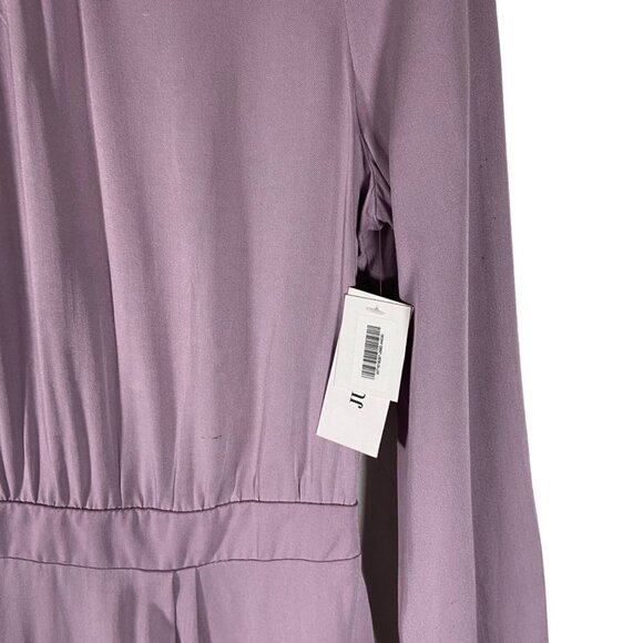 JustFab New Long Sleeve Pleated Purple‎ Size Medium Fit Flare Business Casual - Picture 5 of 15